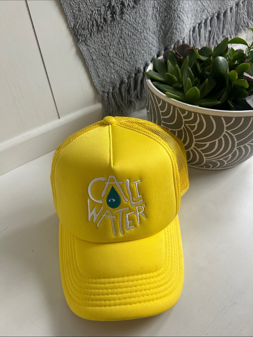 Yellow Cali Water Trucker Hat